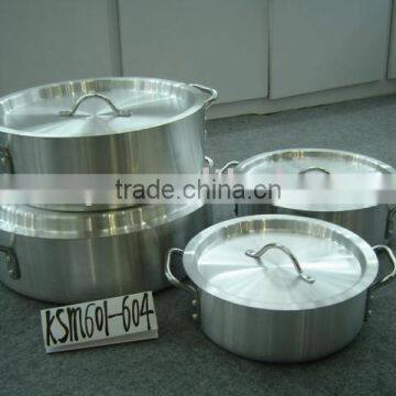 ALUMINIUM SAUCE PAN FLAT WITH TWO HANDLE IN SET