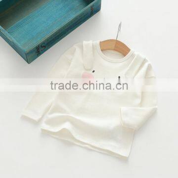 S60640B 2017 Girls T-shirt Lovely Kids Clotehs Cotton Print Animal Ears Long Sleeves Children T-shirt photo-4