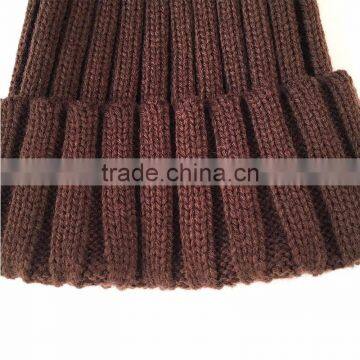 Myfur Super Size Raccoon Fur Pom Pom Detachable Fur Ball Knit Hat
