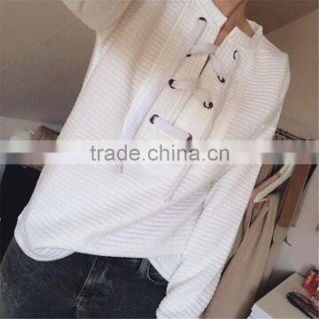 Runwaylover 079 Hot Sale 2017 Ladies Fashion Hoodie With Tie photo-5