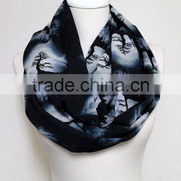 Tree of Life Infinity Scarf, Moon Scarf, Loop Scarf Circle Scarf Gift Ideas for Her, Spring - Summer - Fall - Winter Session photo-4