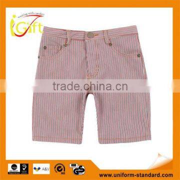 igift mens casual short pants three colors stripe fabric