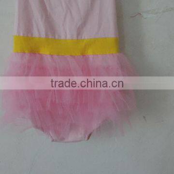 Hot Children Girls Fashion Clothing Ruffle Cherven Romper Summer Vacation Wholesale 2016 Kids Party Clothes photo-3