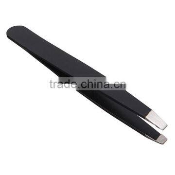 2016 High Quality Lowest Price Black High Quality Stainless Steel Slanted Tip Eyebrow Tweezer Hair Removal Makeup Clip Tool photo-5