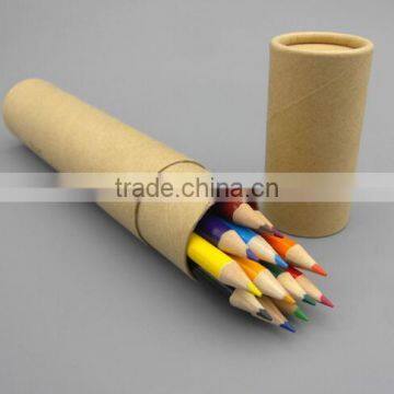 Promotional customized color pencil set with kraft paper package