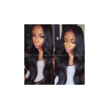 Sunnymay 100% Unprocessed Brazilian Virgin Hair Front Lace Wig Natural Color Human Hair Wigs For Black Women