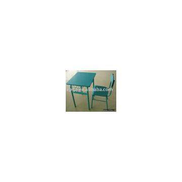 single student desk and chairs