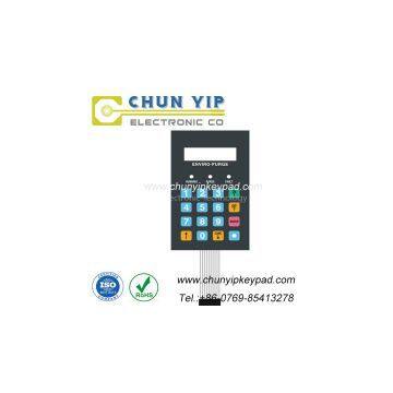 membrane switch with small window from china made