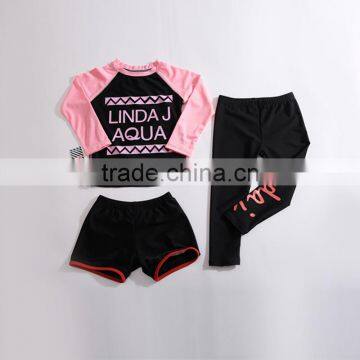 Fashion beach summer kids swimming clothes summer baby girls clothing set toddlers clothing