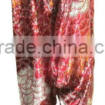 Ladies Satin Silk Harem Trousers