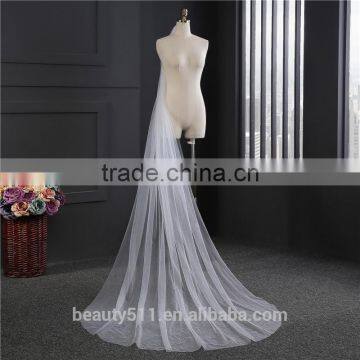 2017 Wholesale New Grance Long Bridal Wedding Veil Long Tulle Wedding Veils HL18 photo-5