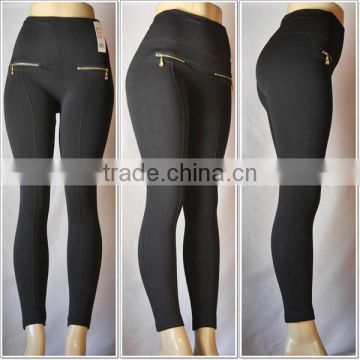 Fashion Fleece Zipper Knitted Leggings One Size Skinny Brushed Warm Winter leggings pants