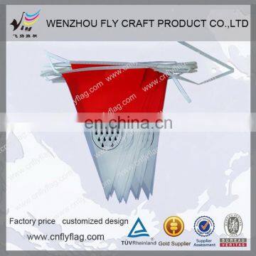 Hot selling customized size and design advertising string PE and PVC flags