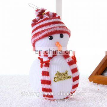 small cute christmas snowman plush pendants printing your own logo