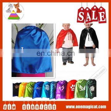 70*90CM Kid's superhero capes Children satin capes customized single cape