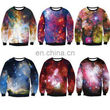 Halloween New 2017 Men Women's 3D Animal Milky Way Stars Printed Unisex Hoodies Space Galaxy Casual Sweatshirt Custom Tops