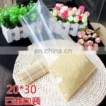 Transparent resealable food bags