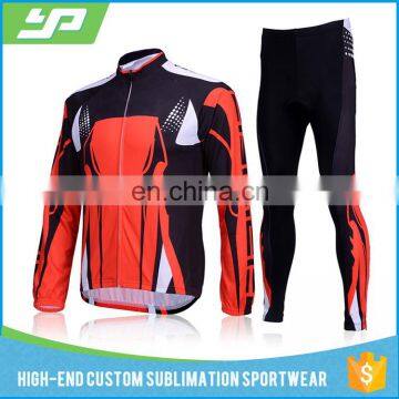 2017 pro team men's winter comfortable breathable long sleeve custom cycling clothing