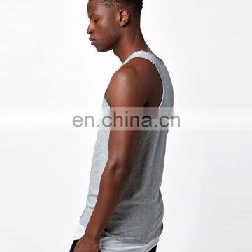 Cut off Gym Tank Top Mens Deep Cut Muscle T Shirt gym stringer vest mens