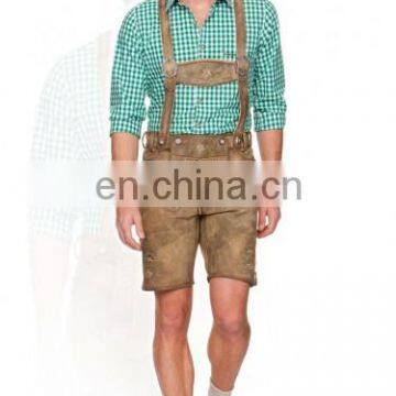 2014 -Short-Length-Lederhosen-Men's Leather Shorts antique Corn