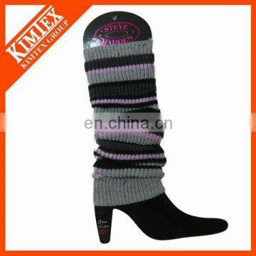 2015 Acrylic knit leg warmers with multi colors