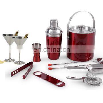 stainless steel cocktail bar tool set