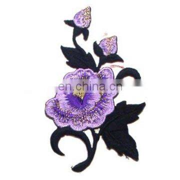 very beautiful colorful embroidery flower emblems