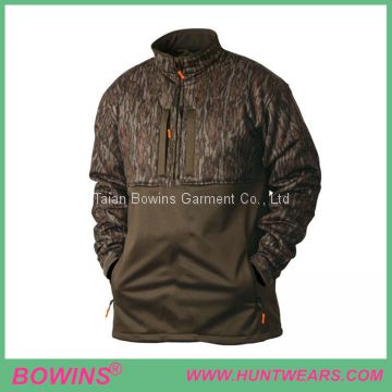 Hunter Quarter Zip Softshell Bottomland Camo Hunting Gear