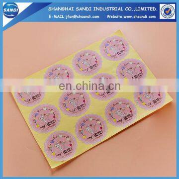 Cheap custom full color printing adhesive paper lable sticker