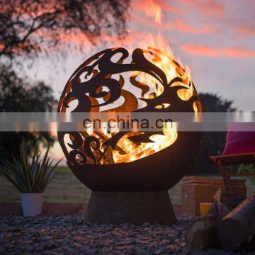 Mild iron steel ball for fire pits, Feuer Kugel