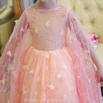 Cheap 3d Lace Applique Dress Handwork Embroidery Designs With Net Fabric photo-2