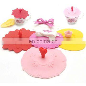 Creative food grade silicone sealed cup lid with dustproof function