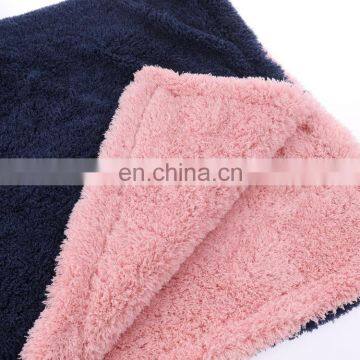 Home Textile Winter Season and Solid Pattern Type Fluffy Double Layer Heavy Sherpa Throw Blankets photo-6