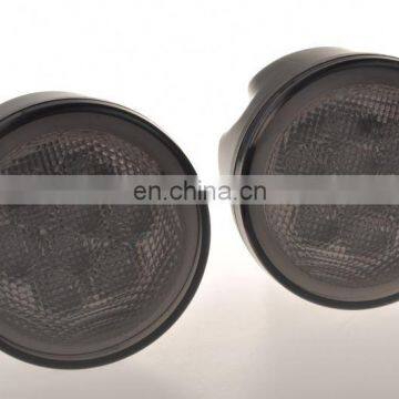 12v Turn Signal Smoke and Clear Lens 2000k LED Turning Light With Angel Eyes for Jeep Wrangler