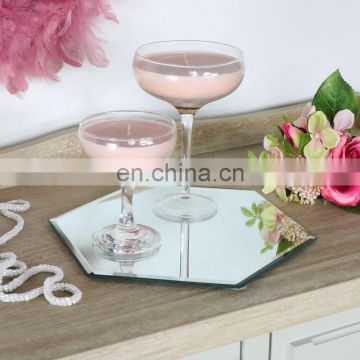 12 inch beveled edge table round centerpiece mirror candle plate