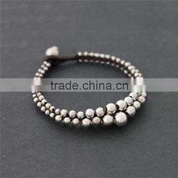 2016 Wax Cord Bead Bracelet Gold Jewelry XE09-0207 photo-2