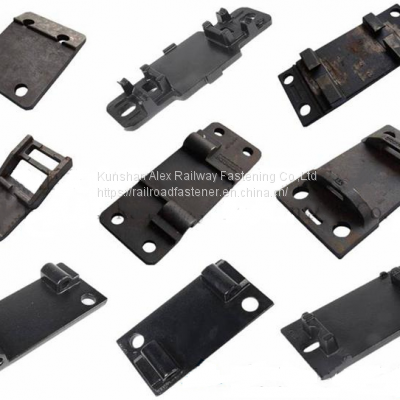 Rail tie plates for metro/subway rail fastening