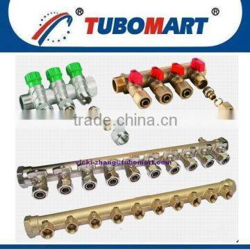 Forged Brass Pex Manifolds, Underfoor Heating Manifolds Factory for Wholesaler