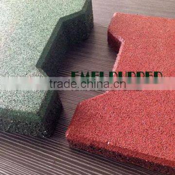Dog-bone Interlocking Recycled Rubber Tile Quality Choice photo-3