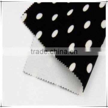 Mesh polka dot White flocking fabric for market in dubai