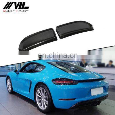 Carbon Fiber Rear Diffuser Trims for Porsche 718 Boxster Cayman  2-Door 2016-2019