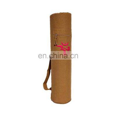 Indian Made Chakra Embroidery Designing Cotton Canvas Yoga Mat Bag