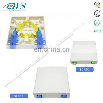 Manufacturing High Quality Fiber Optic Faceplate 2 Port FTTH Wall Terminal Box photo-4