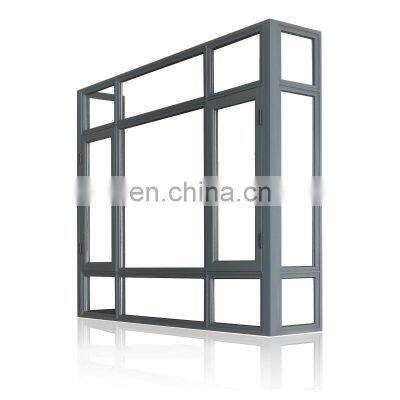 European tempered glass aluminum frame casement windows double glaze aluminum bay window