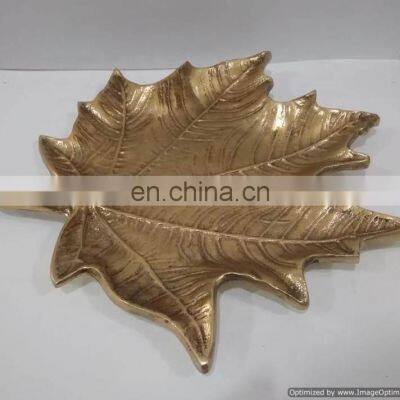 brass antique leaf tray