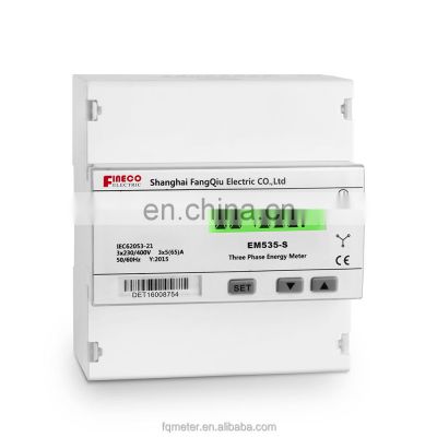 EM535-S 3*230/400V 5(65)A 3 phase 4 wire kwh meter electric energy meter with pulse output