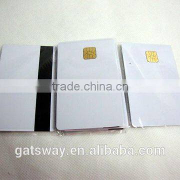 blank PVC white contact ic card with personalization