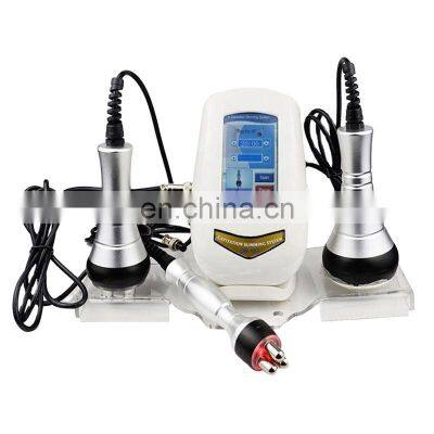 Mini 3 in 1 multipolar RF 40K cavitation blasting fat removal vacuum ultrasonic slimming machine for home use