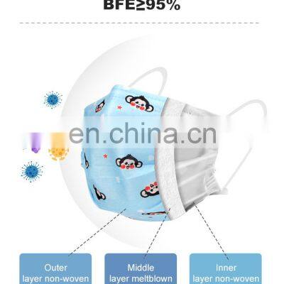 New Design Comfortable Earloop Disposable Non Woven Kids Children'S Nose Child Character Kids Face Mask For Kids photo-3