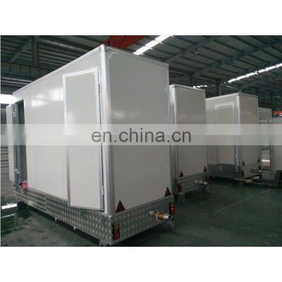 Mobile Saving Water treatment instructiond biodegradable outdoor public mobile toilet with trailer for park